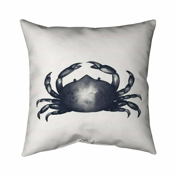 Begin Home Decor 20 x 20 in. Blue Crab-Double Sided Print Indoor Pillow 5541-2020-AN478-1